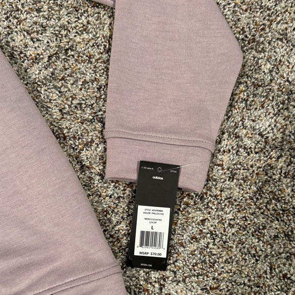 adidas Light Purple/Gray Quarter-Zip Pullover - Picture 4 of 6